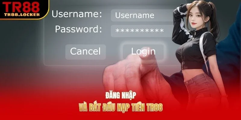 Đăng nhập và bắt đầu nạp tiền TR88